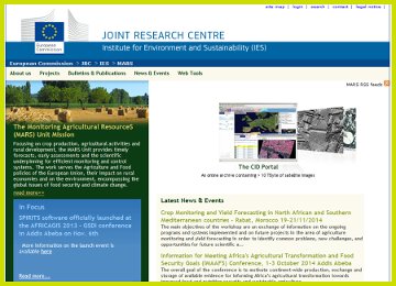 The Monitoring Agricultural ResourceS Unit Mission